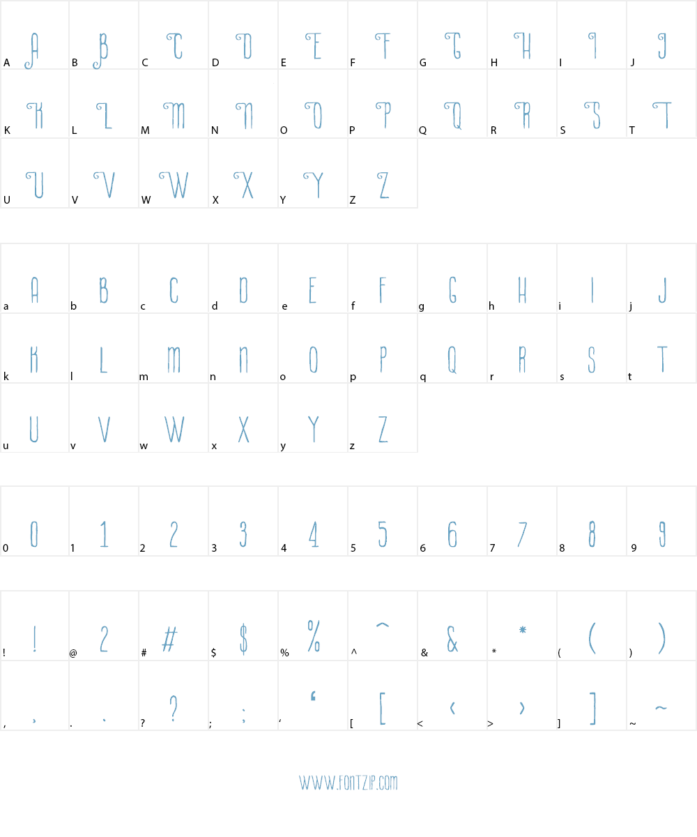 La Petitenget Font Character
